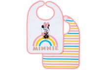 Lot de 2 Bavoirs Minnie Rainbow