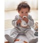 Pyjama Velours Gris 0 mois - Babou & Kendi Pyjama Velours Gris 0 mois - Babou & Kendi