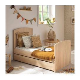 Lit évolutif bébé little big bed 70x140cm Galopin bois pied bois - Made in  Bébé