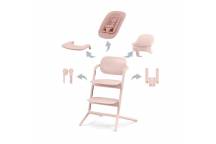 Chaise Haute Lemo 4 en 1 Rose Perle