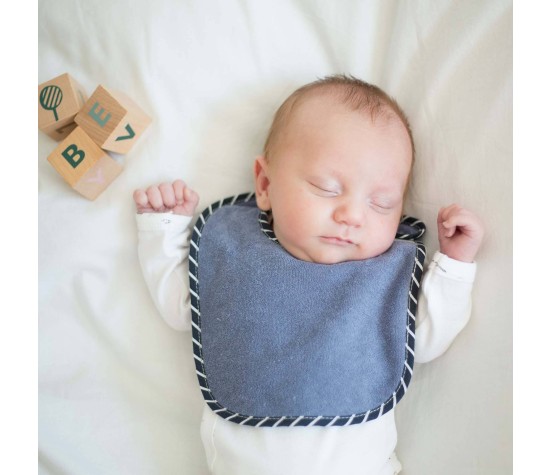 Lot de 7 Bavoirs Naissance Bleu