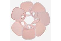 Lot de 7 Bavoirs Naissance Rose
