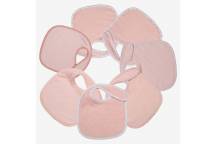 Lot de 7 Bavoirs Naissance Rose