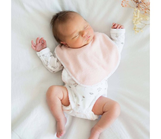 Lot de 7 Bavoirs Naissance Rose