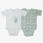 Lot de 2 Bodies Croisés - Tropical 0 mois