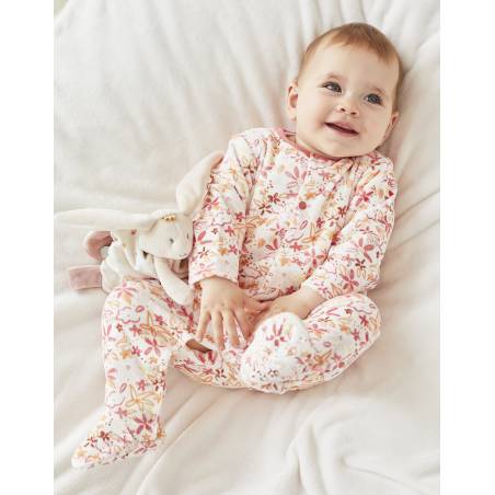 Pyjama bébé velours rose - Pyjama bébé fille - Mon Coffret Naissance