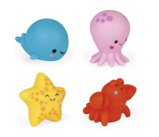 4 Gicleurs De Bain - Les Animaux De La Mer