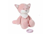 Peluche Musicale Renard 30cm Rose - Alice&Pomme