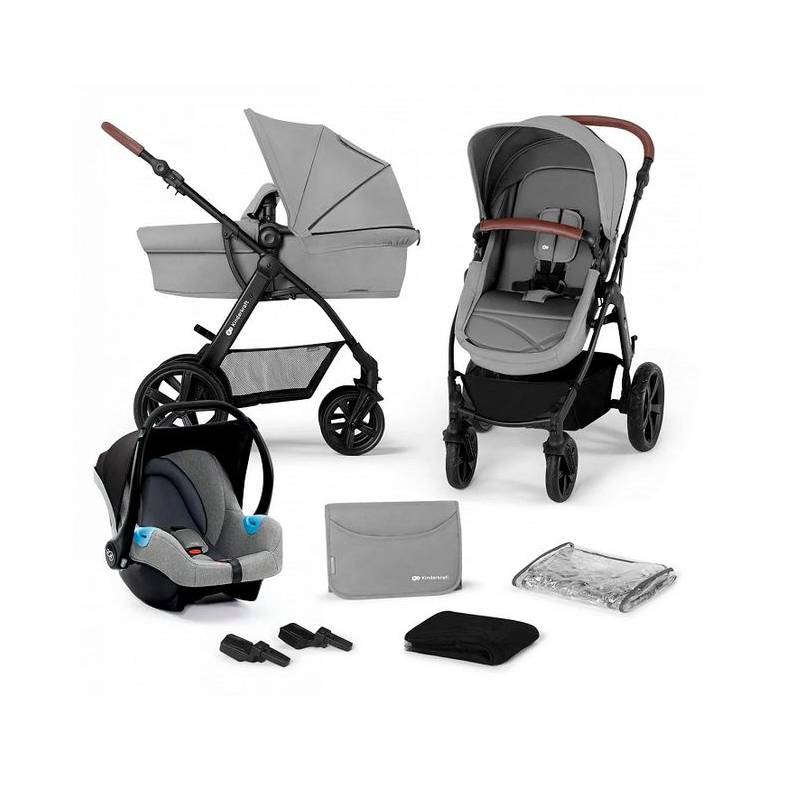 Poussette 3 en 1 kinderkraft moov , trio , siège auto et accessoires