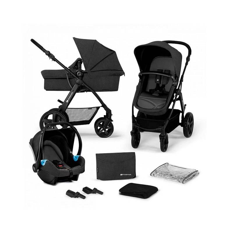 Kinderkraft Poussette Trio combinée 3en1 Moov noir 