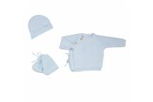 Trousseau de Naissance 3 pcs Bleu - 0/1 mois