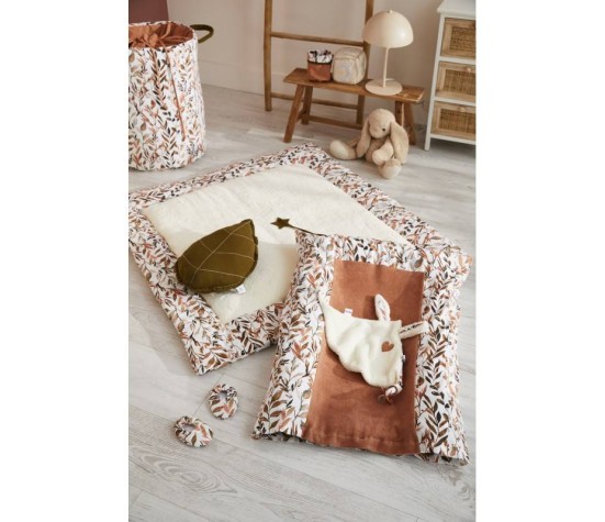 Coussin Déco Feuille Caramel Forest