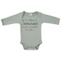 Body "Je suis tellement adorable" Vert de Gris 3 mois