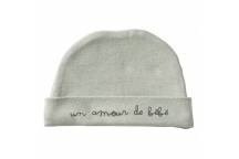 Bonnet Un Amour De Bébé Vert de Gris