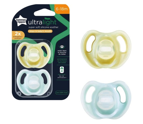 Lot de 2 Sucettes Ultra Light 6-18 mois