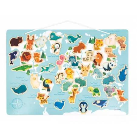 Puzzle Carte du Monde Magnétique Minikids