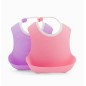Lot De 2 Bavoirs Réceptacle Rose et Mauve 4M+