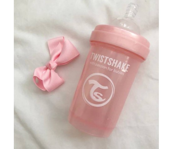 Biberon Anti-Coliques 180ml Rose 0M+