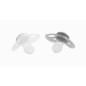Lot De 2 Sucettes Gris/Blanc 6M+ Lot De 2 Sucettes Gris/Blanc 6M+