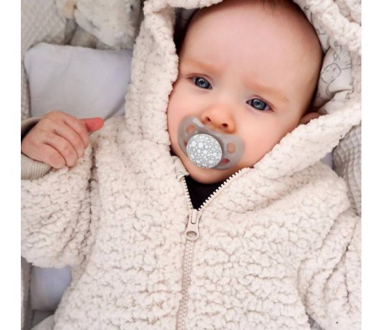Lot De 2 Sucettes Gris/Blanc 6M+