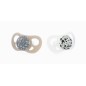 Lot De 2 Sucettes Gris/Blanc 6M+ Lot De 2 Sucettes Gris/Blanc 6M+