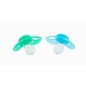 Lot De 2 Sucettes Vert/Bleu 6M+ Lot De 2 Sucettes Vert/Bleu 6M+