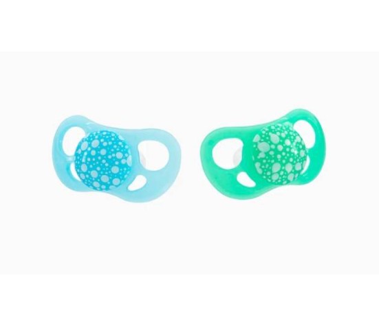 Lot De 2 Sucettes Vert/Bleu 6M+