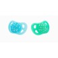 Lot De 2 Sucettes Vert/Bleu 0-6M Lot De 2 Sucettes Vert/Bleu 0-6M