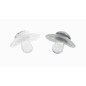 Lot De 2 Sucettes Gris/Blanc 0-6M Lot De 2 Sucettes Gris/Blanc 0-6M