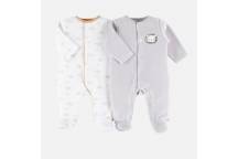 Lot de 2 Pyjama Babou & Kendi Clair/Ecru 0 mois