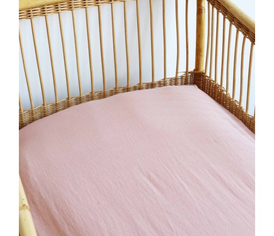 Drap Housse Vieux Rose 60x120 cm