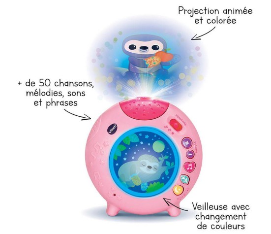 Lumi Veilleuse Nuit Enchantée Rose