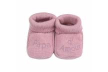 Chaussons Papa d'amour Rose