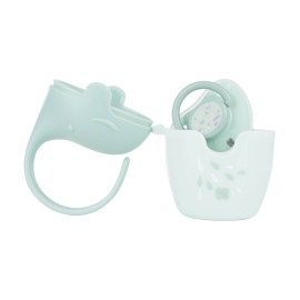Etui à Sucette Eléphant Menthe