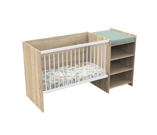 Lit Evolutif Chêne Doré + Commode