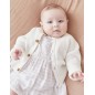 Cardigan en Tricot, Blanc 3 mois Cardigan en Tricot, Blanc 3 mois