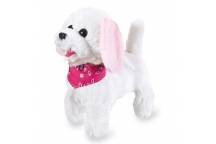 Trixi Chien en Peluche Blanc/Rose