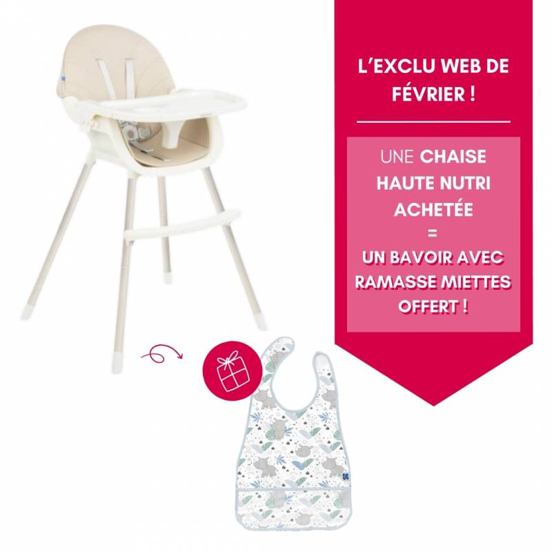 Babysanity revêtement housse de chaise haute universelle en microfibre  douce couleur beige. : : Bébé et Puériculture