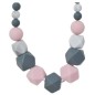 Collier d'allaitement ou de portage en silicone - Rose Collier d'allaitement ou de portage en silicone - Rose