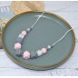 Collier d'allaitement ou de portage en silicone - Rose Collier d'allaitement ou de portage en silicone - Rose