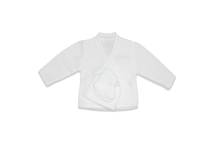 Brassière 0 mois + Bonnet + Chaussons tricot Blanc