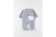 Dors Bien Pyjama Jungle Velours Gris 1 mois