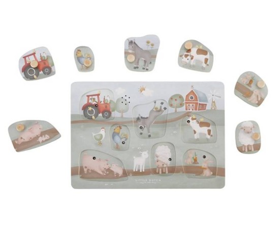 Puzzle Sonore en Bois - Little Farm
