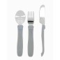 Couverts D'apprentissage Gris Pastel 12 mois + Couverts D'apprentissage Gris Pastel 12 mois +