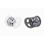 Lot De 2 Sucettes Noir/Blanc 0-6M