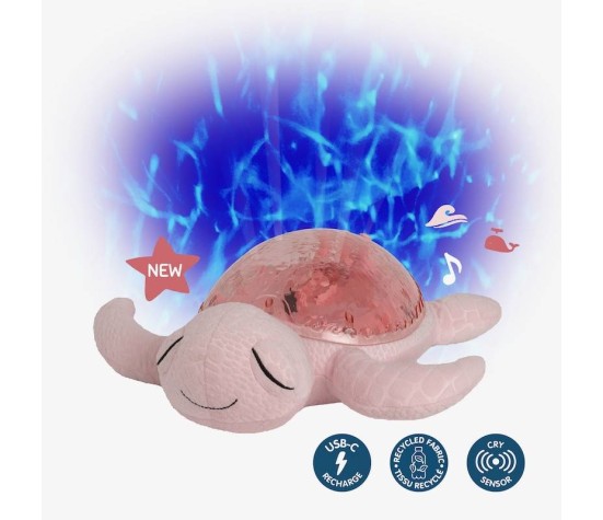 Veilleuse Musical Tortue Rose (Rechargeable)