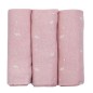 Lot De 3 Langes 70*70 CM Pétales Roses Lot De 3 Langes 70*70 CM Pétales Roses