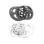 Lot De 2 Sucettes Noir/Blanc 6M+ Lot De 2 Sucettes Noir/Blanc 6M+