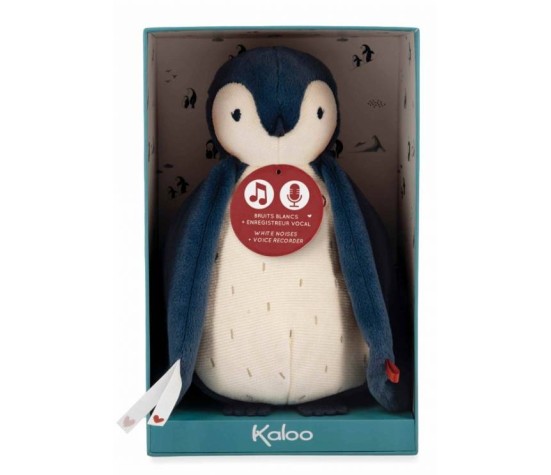 Peluche Enregistreur Bruits Blancs Manchot Bleu