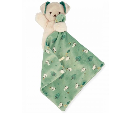 Doudou Chien Carré Douceur Vert